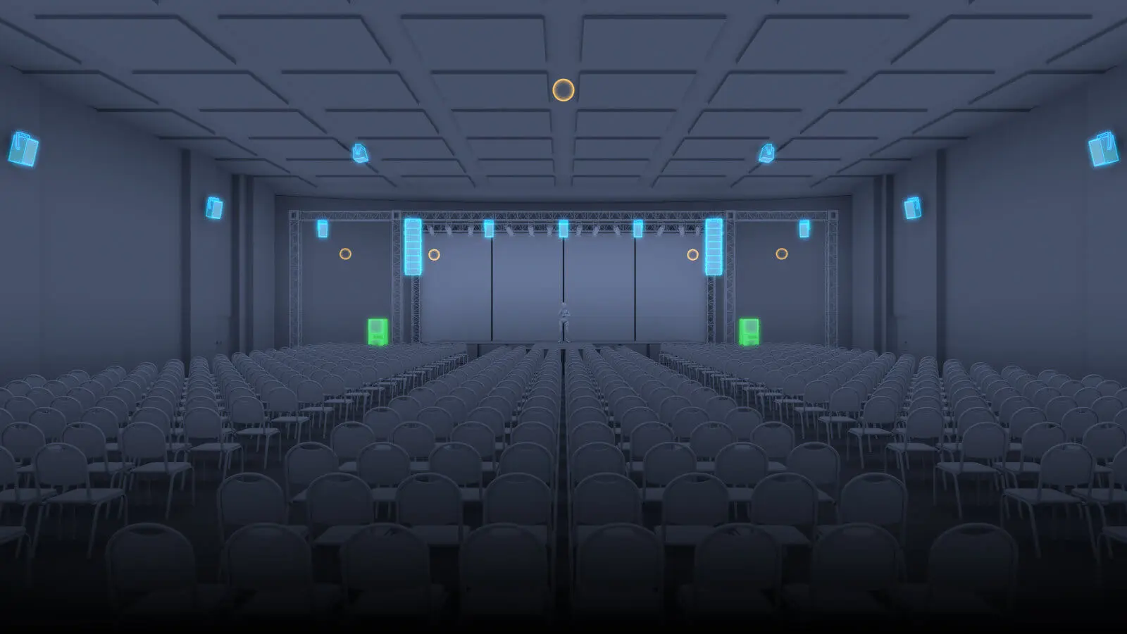 A room with a multichannel set up