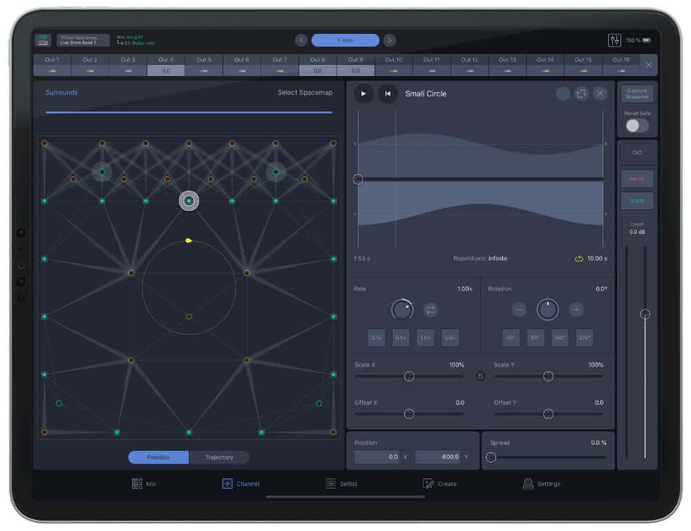 iPad with Spacemap Go fully configured