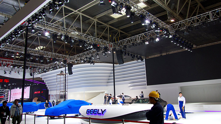 Loudspeakers at Beijing Auto Show