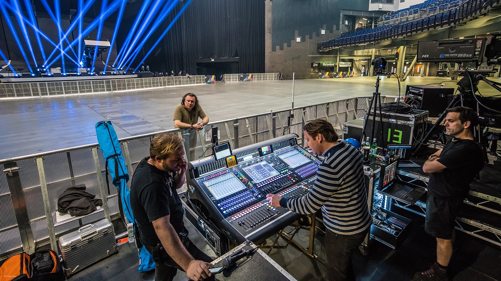 Production Manager/FOH Chris Marsh at the console