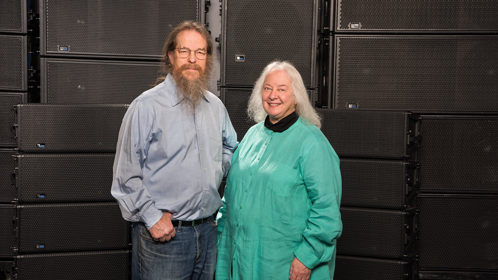 John and Helen recreate the historic Wall of Sound to celebrate the 50th anniversary of the Summer of Love