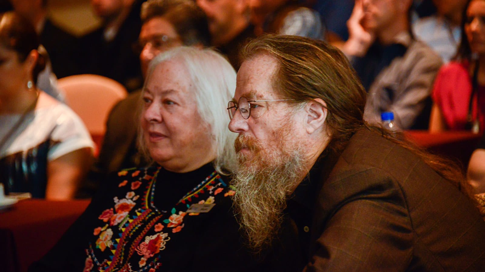 John and Helen Meyer at sound:check Xpo in Mexico City celebrating 20 years of Meyer Sound Mexico