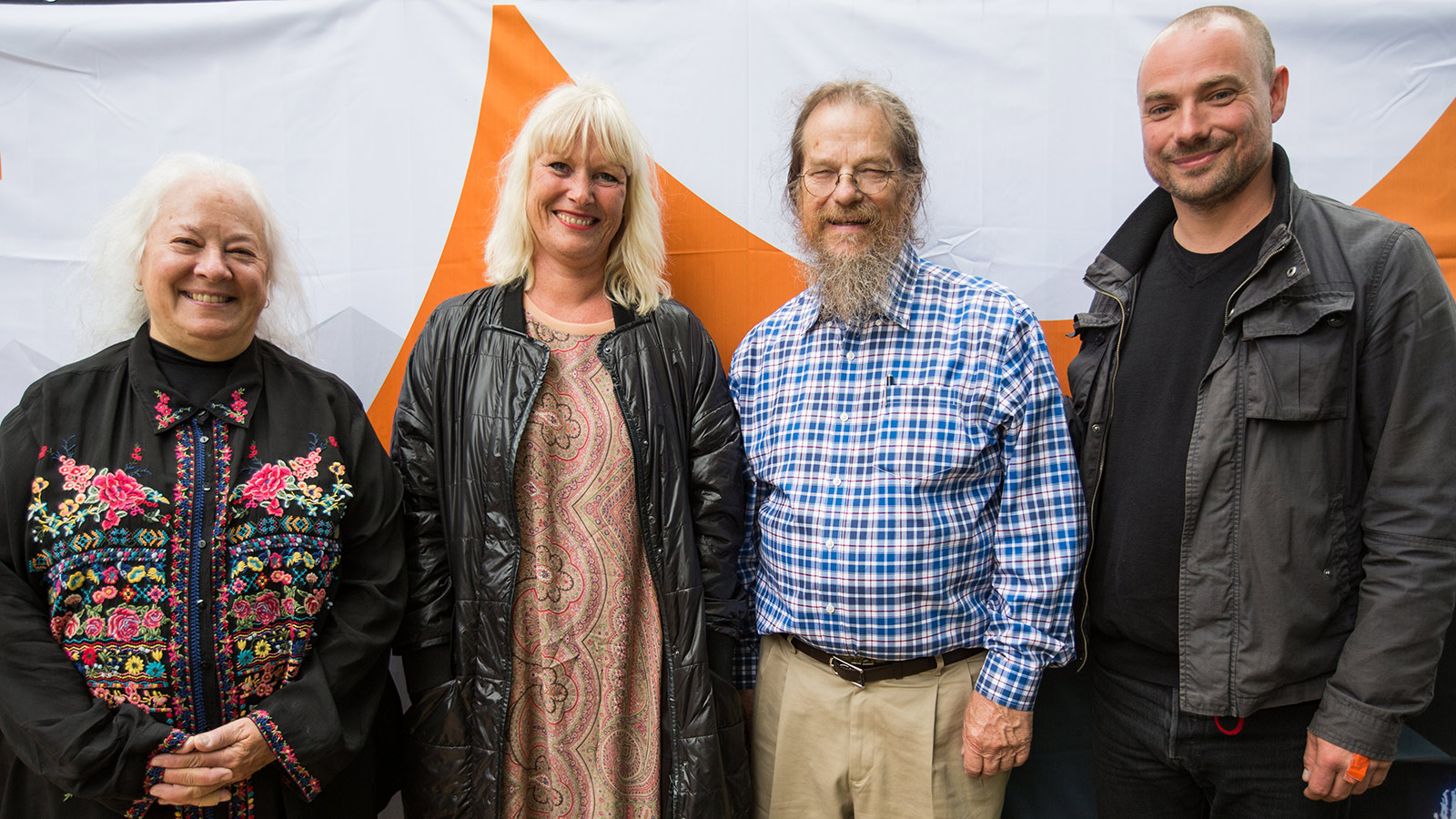 Left to right: Helen Meyer; Signe Lopdrup, CEO Roskilde Festival Group; John Meyer; Bertel Baagøe, Head of Production, Roskilde Festival