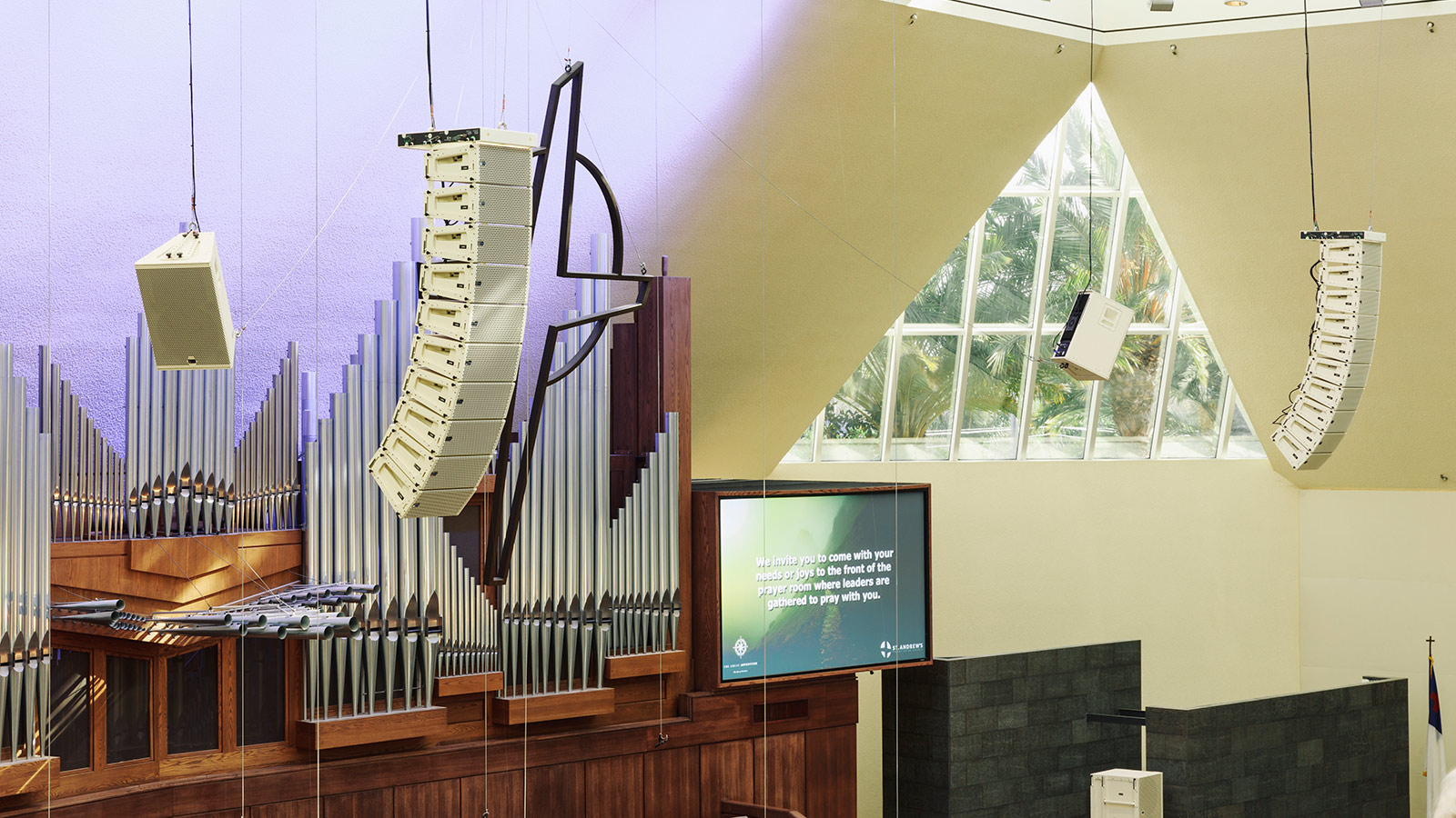 Meyer Sound LINA Arrays Flown in First Trio of Churches