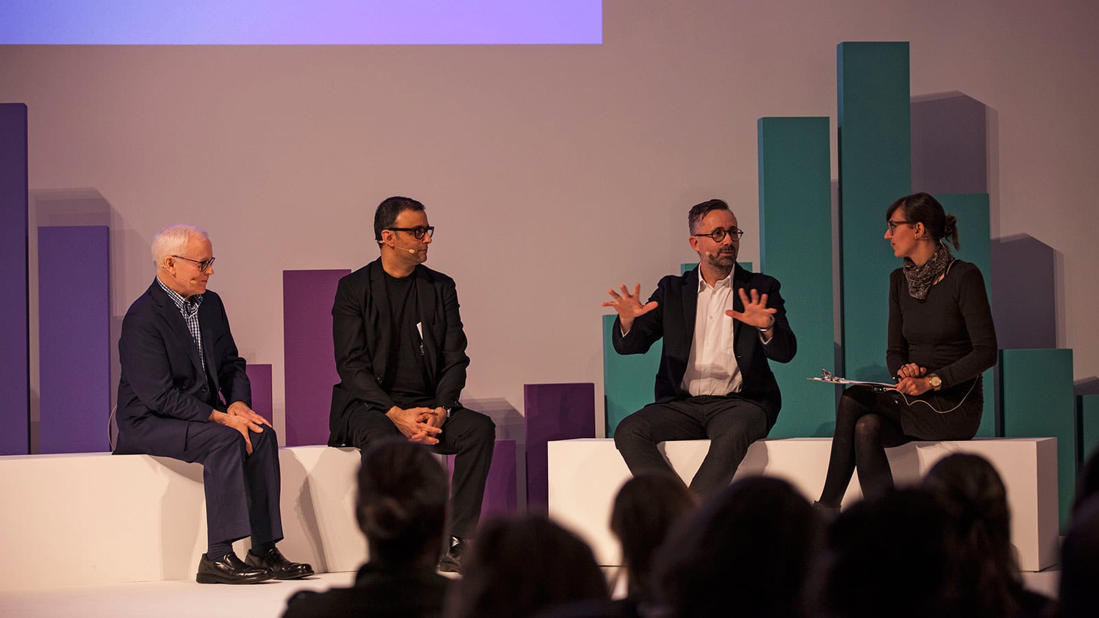 Left to Right – John Pellowe; Raj Patel, Fellow at Arup; Michael Jones; Solène Wolff, PLANE–SITE