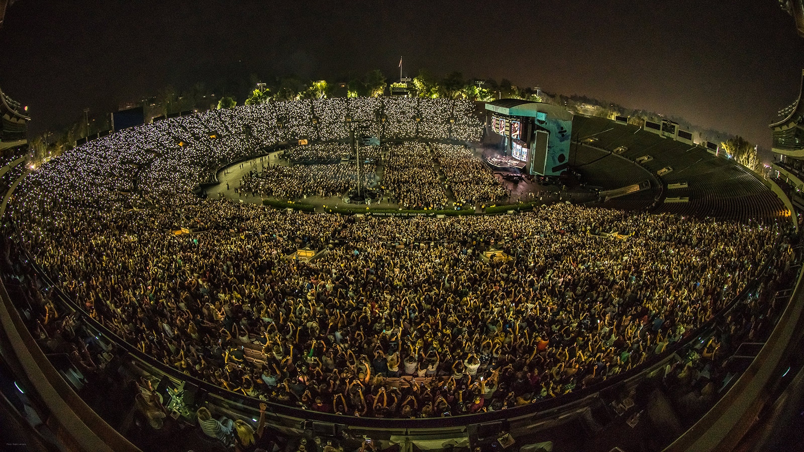 Ed Sheeran at the Rose Bowl in Pasadena