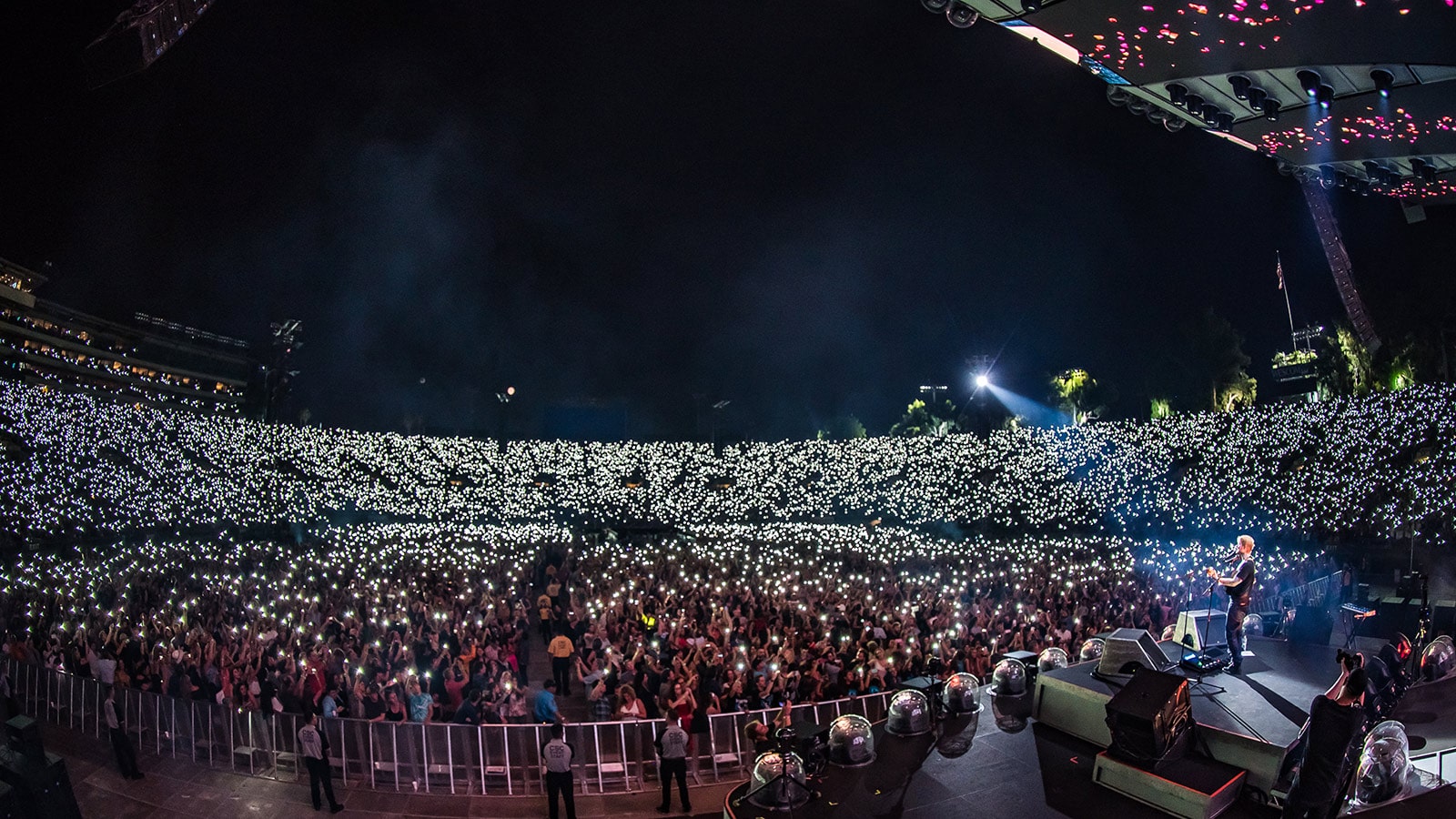 Ed Sheeran at the Rose Bowl in Pasadena