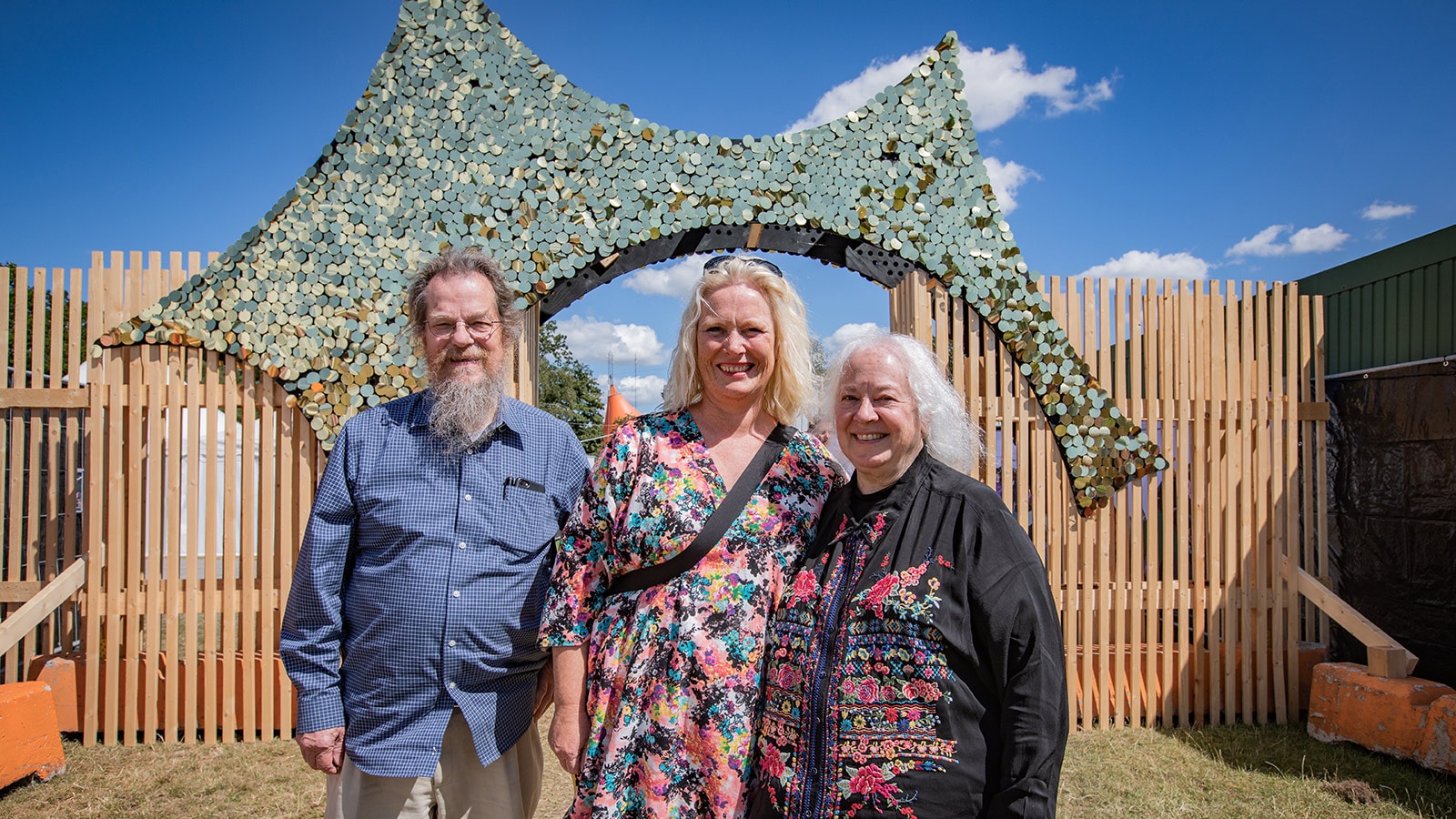 (L-R) John Meyer, Meyer Sound co-founder; Signe Lopdrup, Roskilde Festival CEO; Helen Meyer, Meyer Sound co-founder