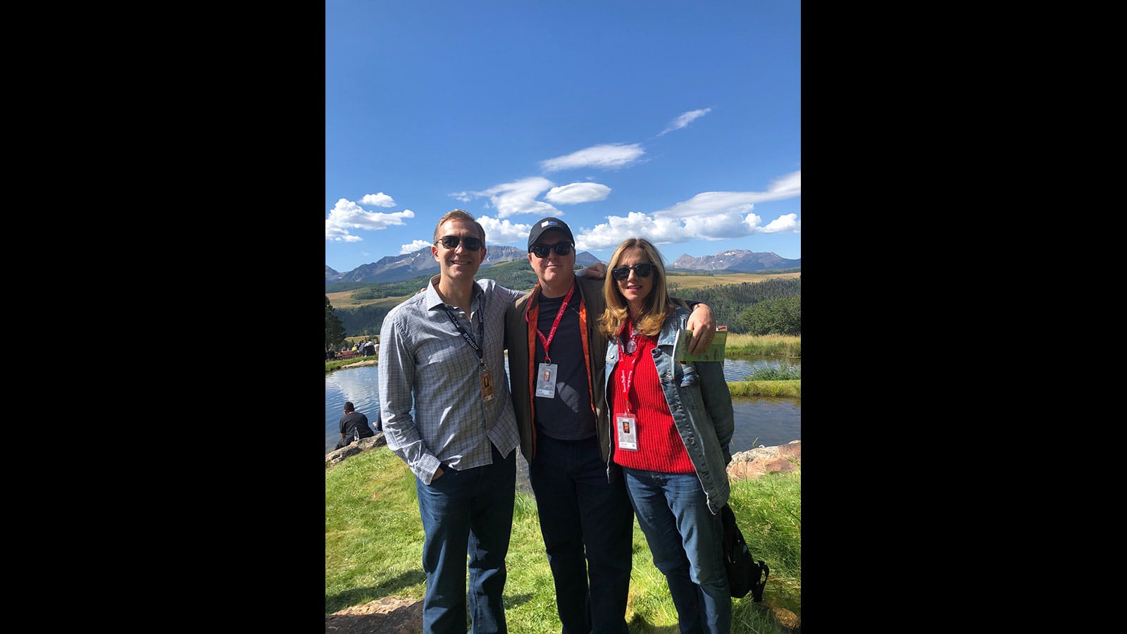 (L-R) Joshua Lowden, General Manager of Skywalker Sound; Brad Bird, Film Executive and  Director; Elizabeth Bird 