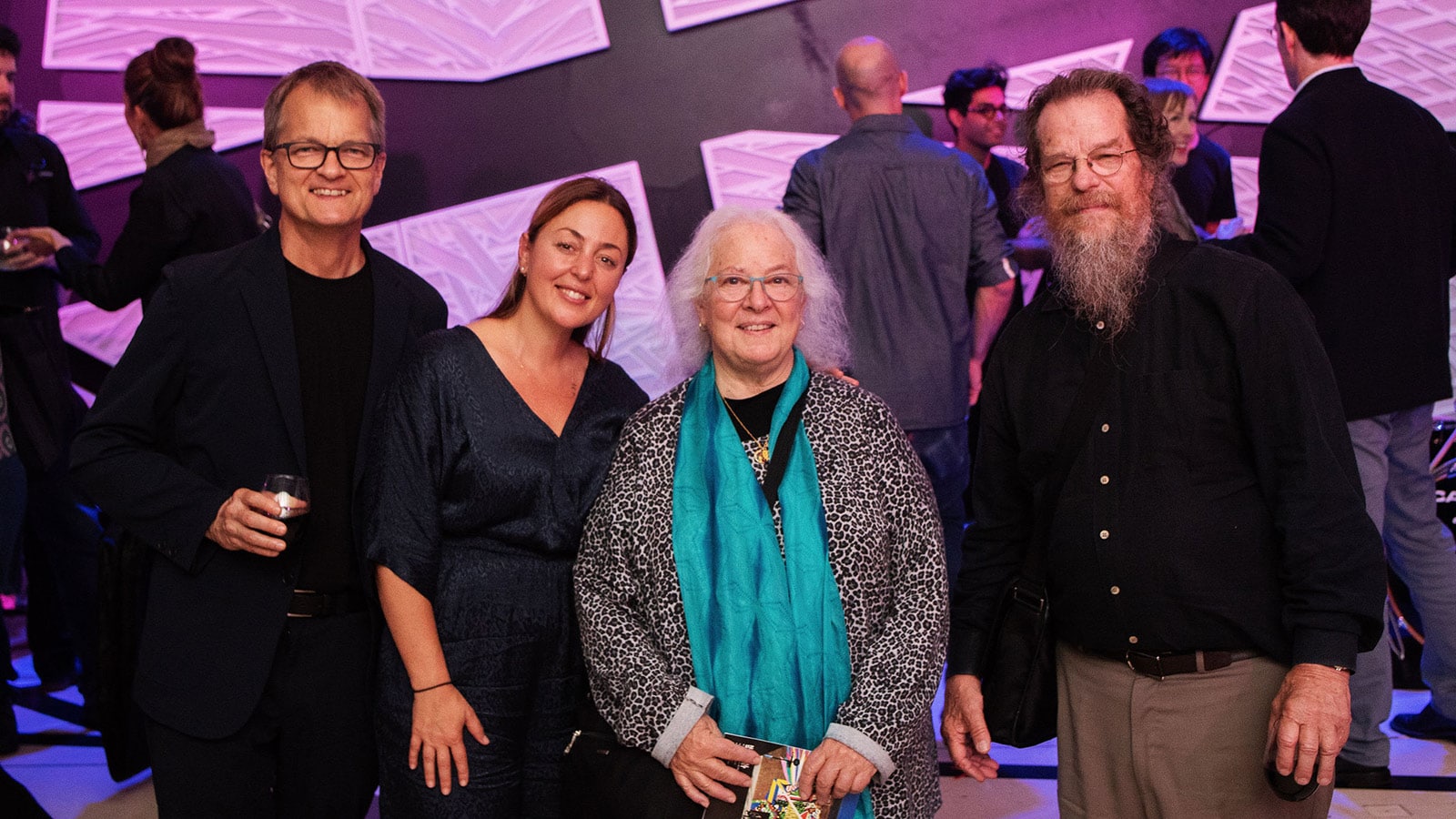 (L-R) Steve Ellison, Director, Spatial Sound, Meyer Sound; Paola Prestini, Co-founder and Artistic Director, National Sawdust; Helen Meyer and John Meyer, Co-founders, Meyer Sound