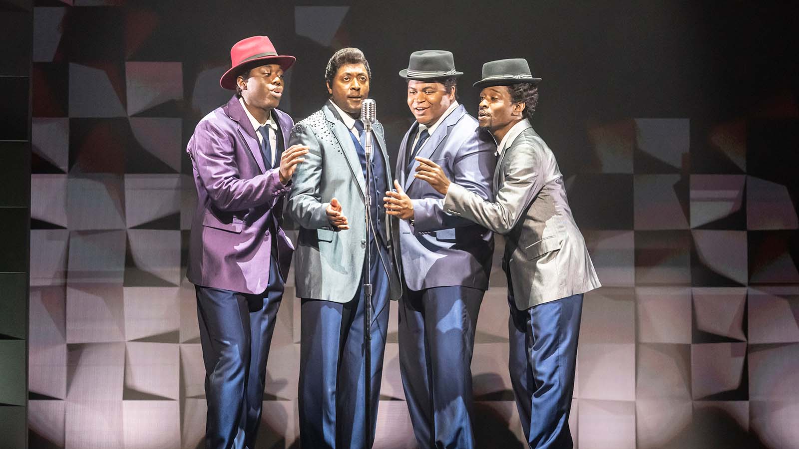 Adam J Bernard, Tarinn Callender, Matt Henry, Tosh Wanogho-Maud in <em>The Drifters Girl</em>