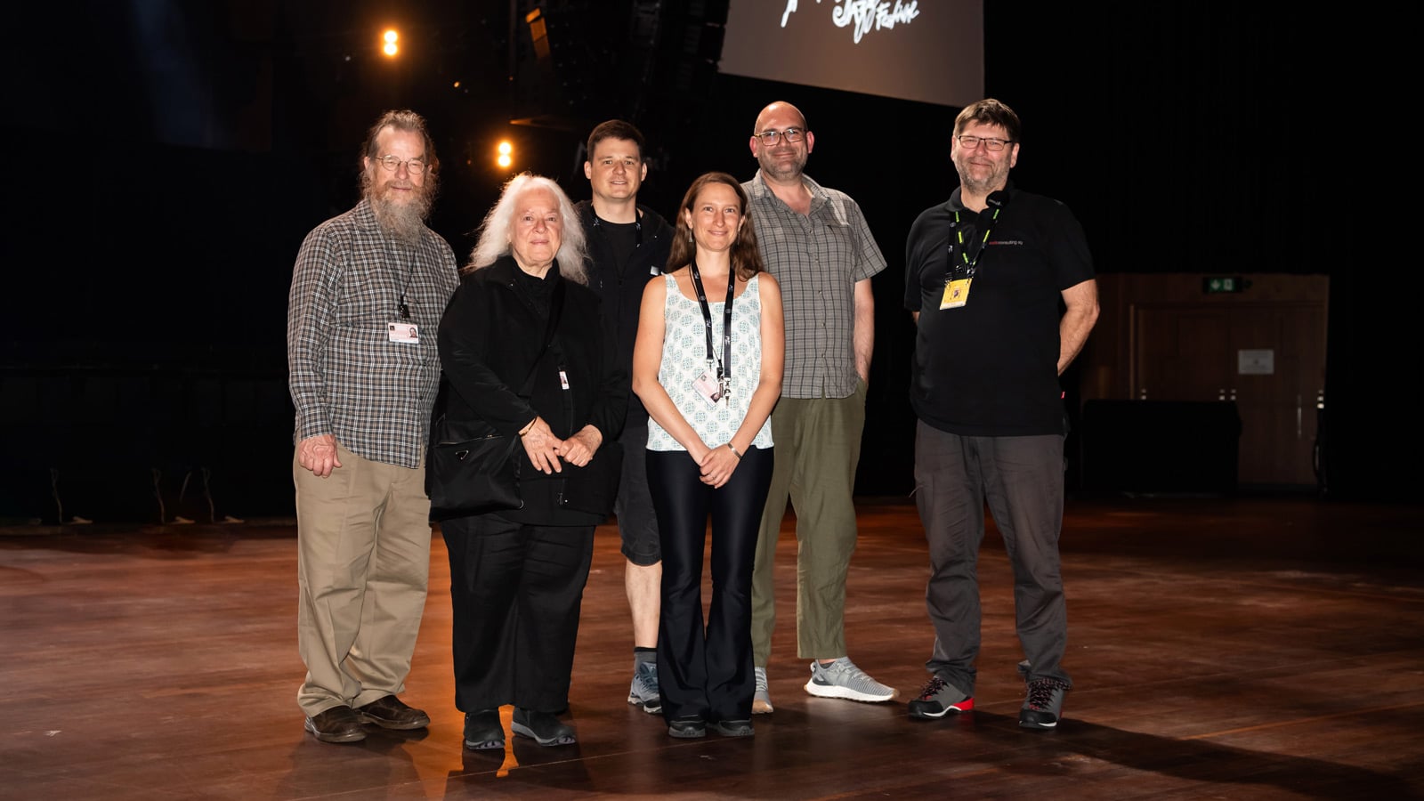 (L-R) John Meyer, Helen Meyer, Jose Gaudin, Ianina Canalis, Andy Davies, Martin Reich 