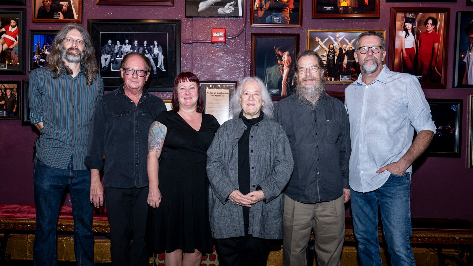 (L-R) Matt Lawsky, Production Manager, The Fillmore; Michael Bailey, Senior Vice President Booking, Live Nation; Amie Bailey-Knobler, General Manager, The Fillmore; Helen Meyer, Executive Vice President, Meyer Sound; John Meyer, President & CEO, Meyer Sound;
Derek Featherstone, CEO, UltraSound, LLC