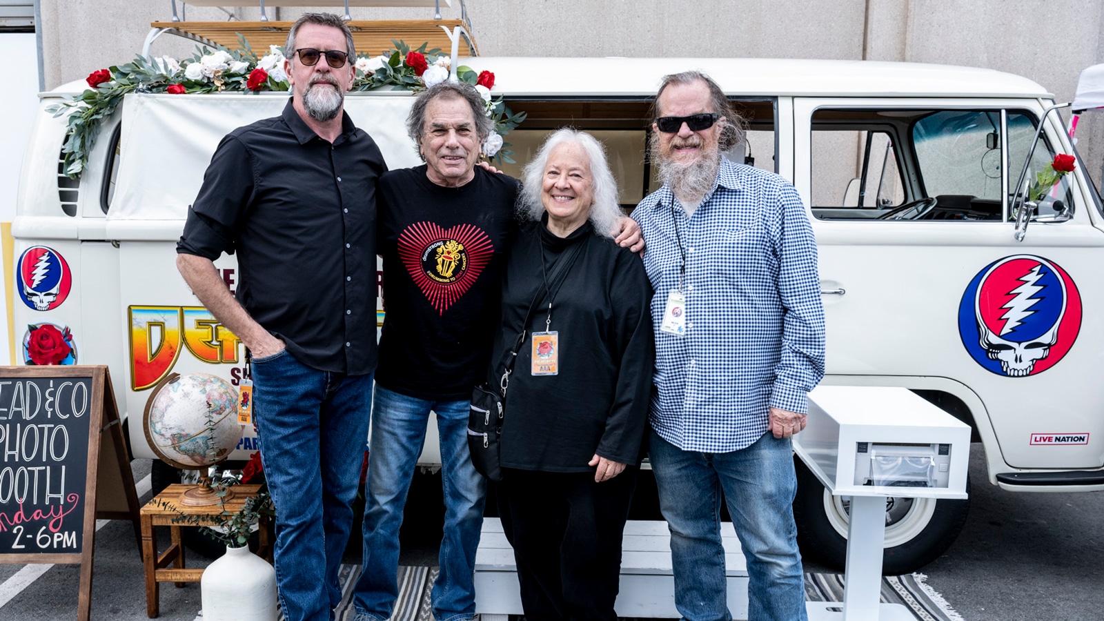 (L-R): Derek Featherstone, Mickey Hart, Helen Meyer, John Meyer