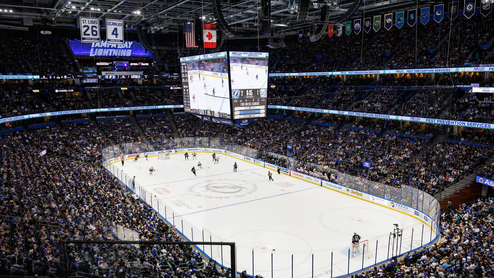  The Tampa Bay Lightning play the New York Islanders
during Hockey Talks Mental Health Night on January 25, 2024 at Amalie Arena in Tampa, Florida