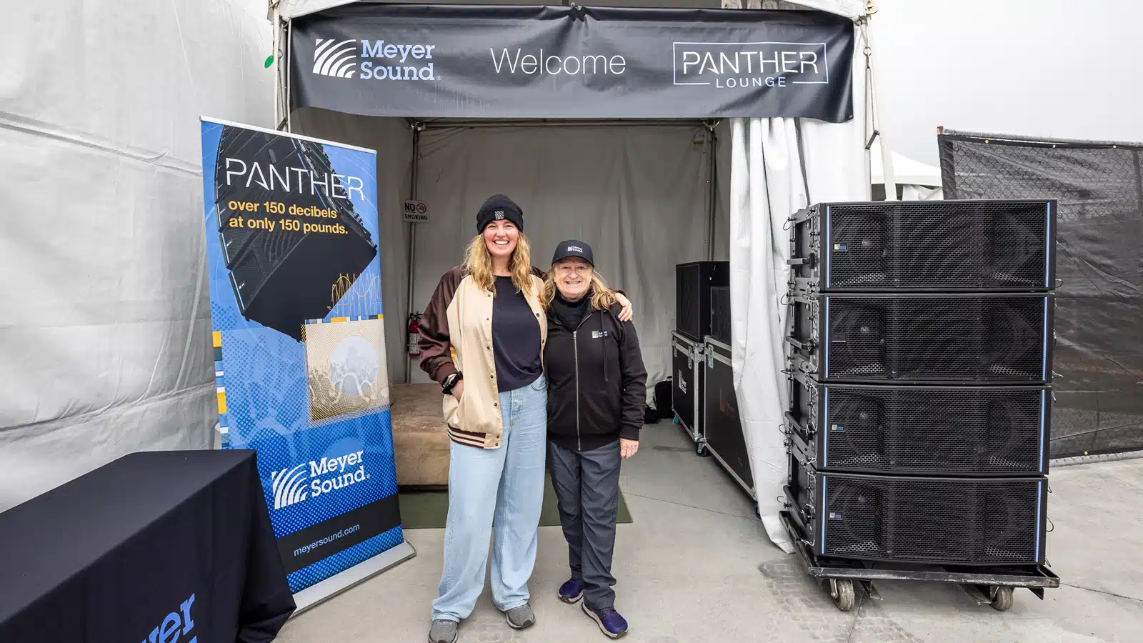 Katharine Murphy Khulusi and Director, Communications & Artist Relations, Jane Eagleson at Outside Lands Music Festival 2024