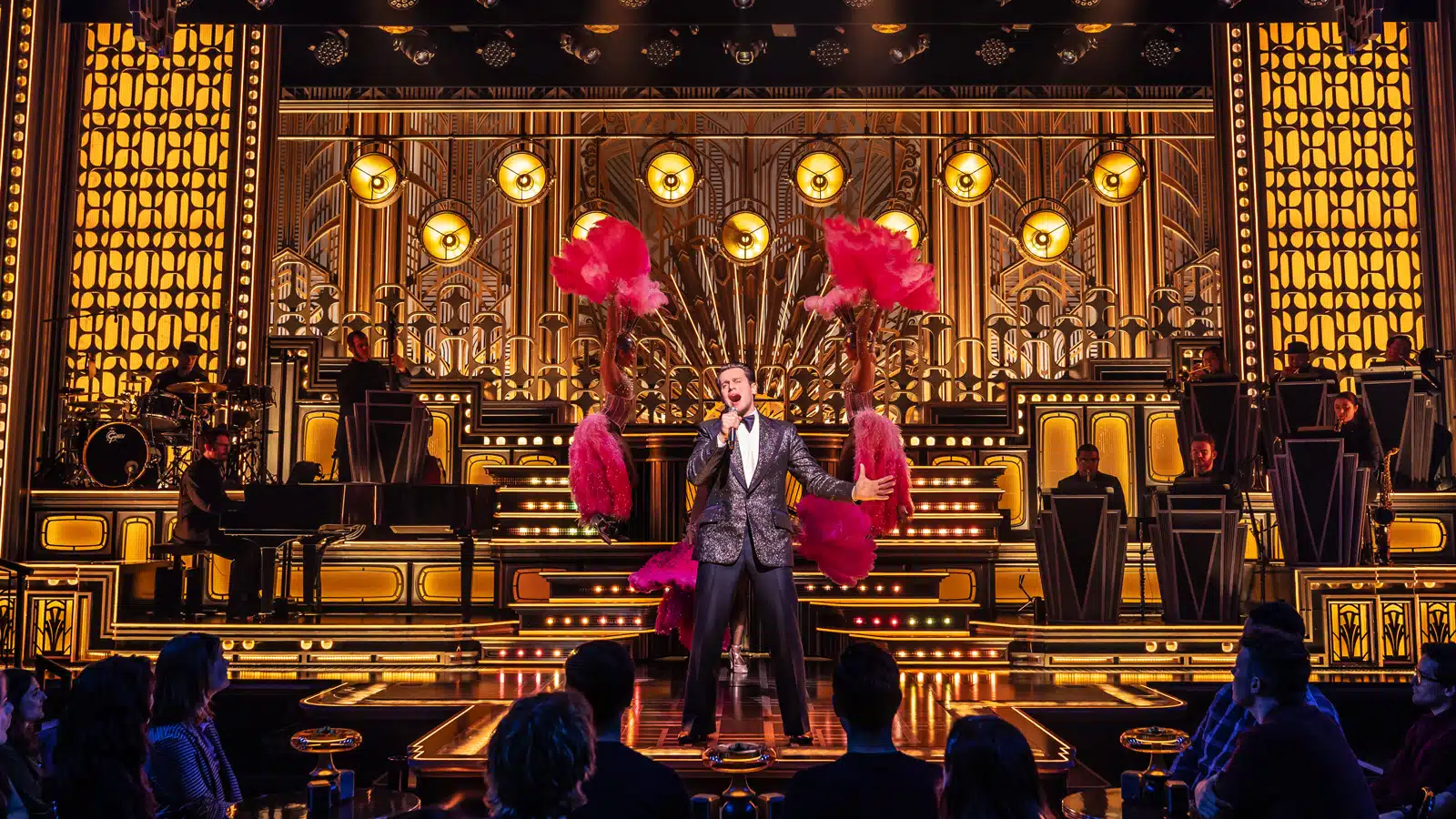 Jonathan Groff and the Company in Just in Time