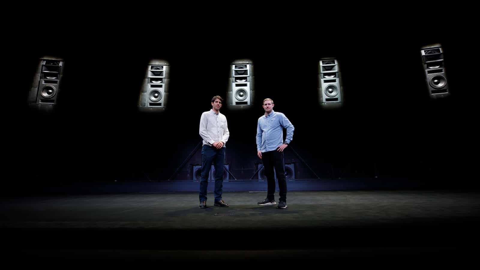 (L-R): Colin Brant, Projection Engineer, Academy of Motion Picture Arts and Sciences and Jay Wyatt, Program Manager, Cinema & Residential, Meyer Sound