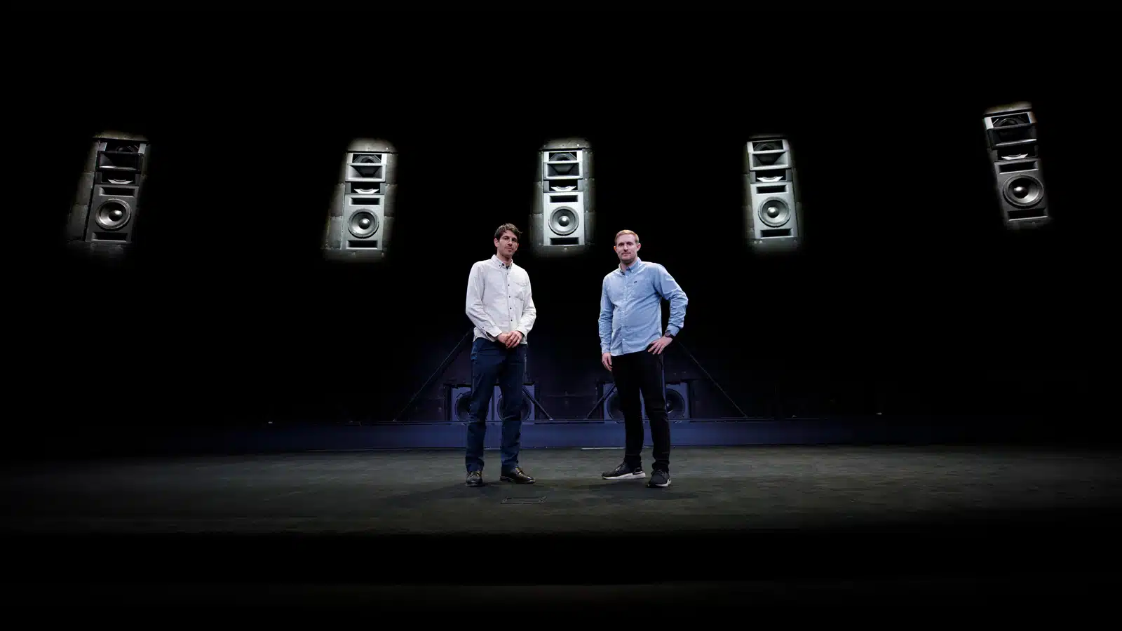 (L-R): Colin Brant, Projection Engineer, Academy of Motion Picture Arts and Sciences and Jay Wyatt, Program Manager, Cinema & Residential, Meyer Sound